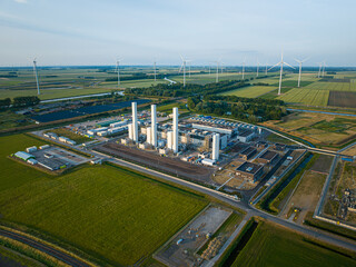 Nitrogen Plant 'stikstoffabriek Zuidbroek' of Gasunie Making Consumer Gas for Dutch Market - obrazy, fototapety, plakaty