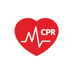 heart cpr medical icon vector design	
