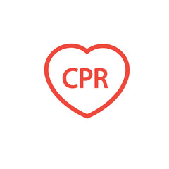 heart cpr medical icon vector design	
