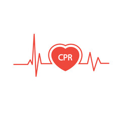 heart cpr medical icon vector design	
