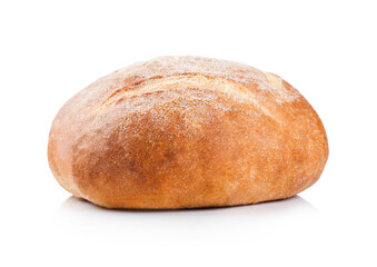 Freshly baked gluten free organic bread on white background