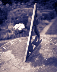 Closew up of a stone sundial - obrazy, fototapety, plakaty
