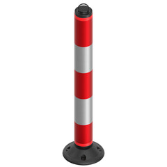 3D rendering illustration of a reflector delineator post