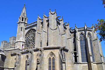 Fototapeta na wymiar Carcassonne, medieval City walled in France