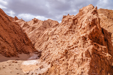 Valle de la muerte landscape in San Pedro de Atacama, Chile