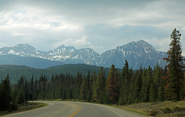 Scenic road in Jasper NP, Canada