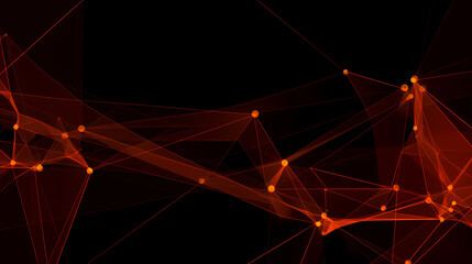 Plexus Orange Black Background Digital Desktop Wallpaper HD 4k Network Nodes Lines	