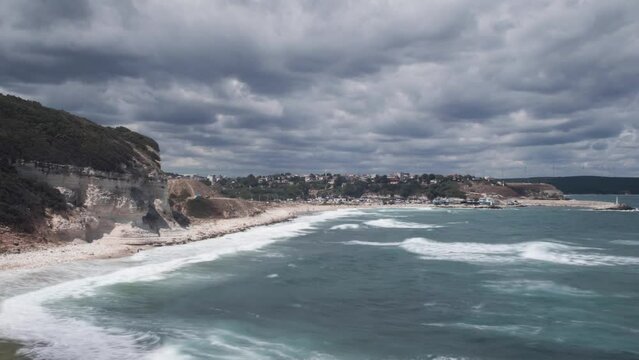 Kiyikoy Beach and Clouds Timelapse