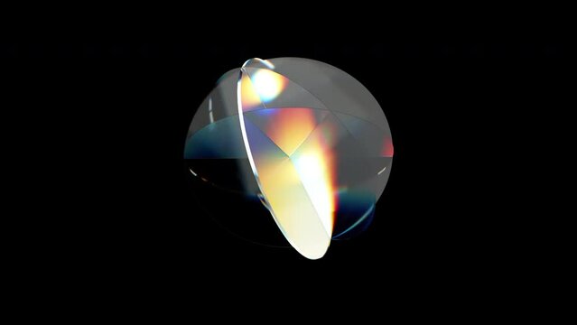 Glossy dispersion element. Computer generated 3d render