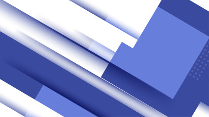 Abstract stylish white and blue geometric background