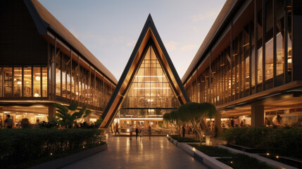 concept of Thai modern architecture market and department store