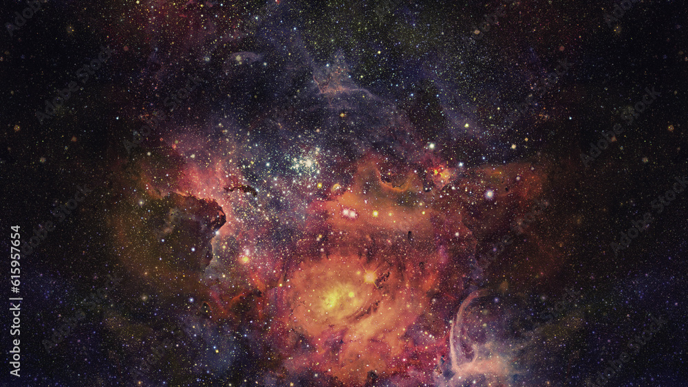 Poster image of the nebula in deep space. elements of this image furnished by nasa.