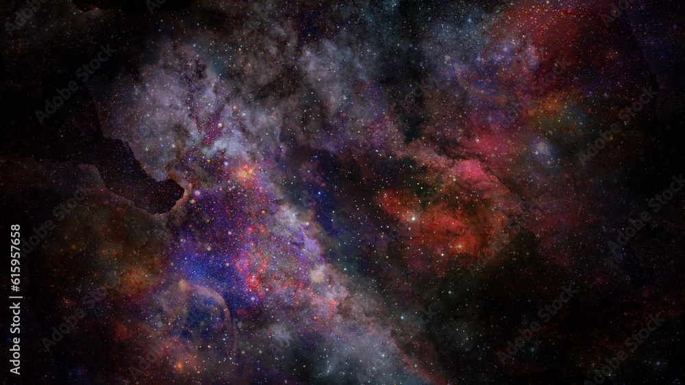 Poster image of the nebula in deep space. elements of this image furnished by nasa.