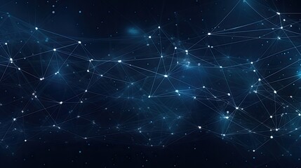 Fototapeta premium Technology abstract lines and dots connection background. Connection digital data and big data concept. Digital data visualisation illustration by Generative AI