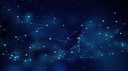 Fototapeta premium Technology abstract lines and dots connection background. Connection digital data and big data concept. Digital data visualisation illustration by Generative AI