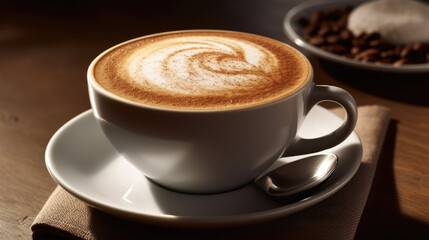 Fototapeta premium cap of macchiato created with Generative AI technology