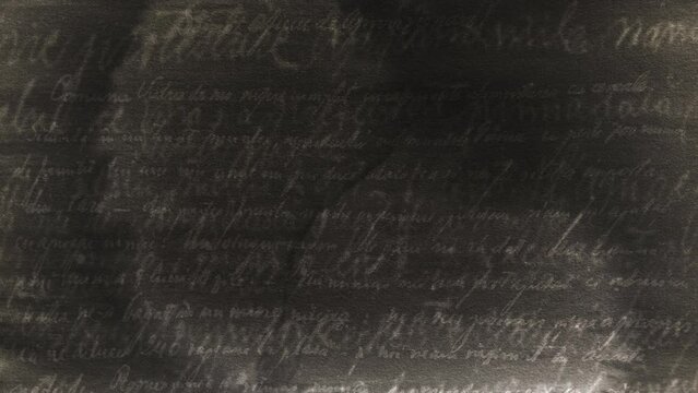 Captivating animation of an old black letter with ink stains.