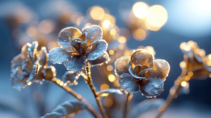 Beautiful ice flowers