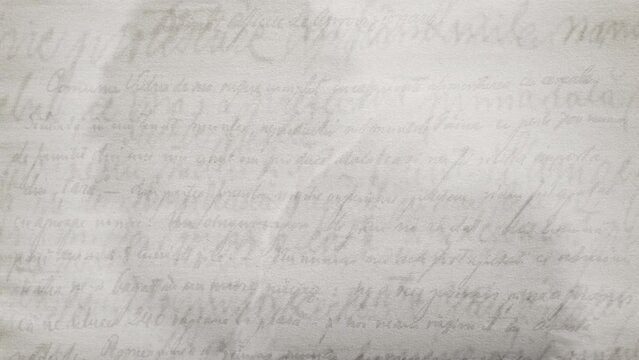 Captivating animation of an old letter with ink stains.