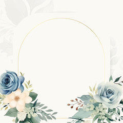 Fototapeta na wymiar colorful colourful floral flower beautiful and elegant floral wedding invitation card template