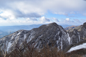 日本の熊本にある阿蘇山の風景