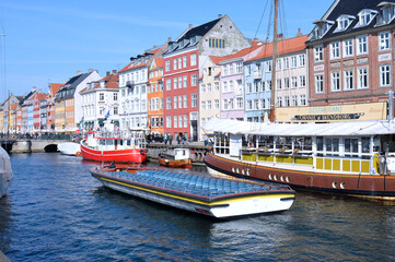 Obraz premium Travel to Europe under spring,Nyhavn in the Copenhagen -Denmark