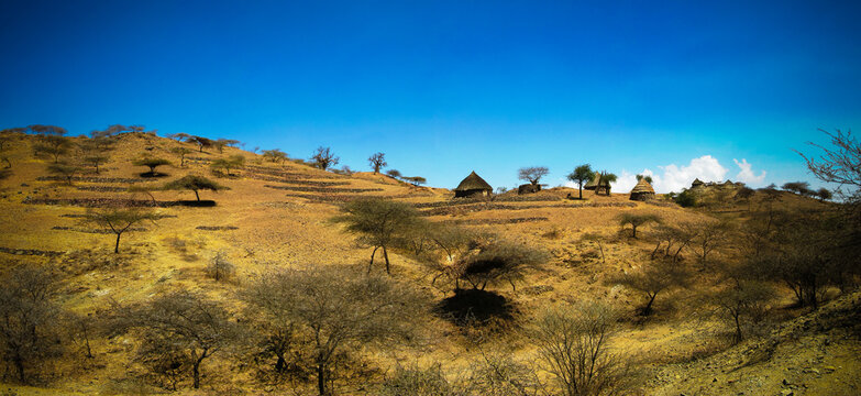View to Bilen aka Bogo or Agaw tribe village, Keren, Anseba region,Eritrea