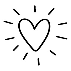 Doodle sketch style of hearts icon vector illustration for concept design.