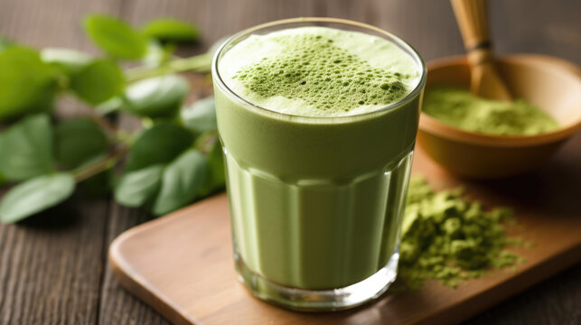 matcha green latte tea