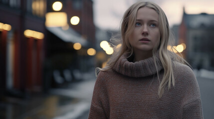 woman in sweater
