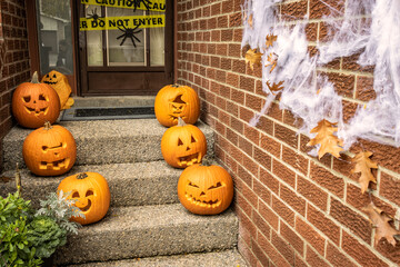 Halloween decorations for seasonal holiday, Burlington, Ontario, Canada