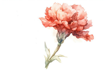 watercolor of Chrysanthemum isolated created with Generative AI technology