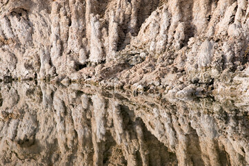 Mirrored Tufa along South Tufa Trail in Mono Lake, CA
