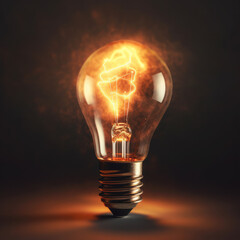 Glowing Light Bulb, power concept