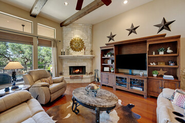 western american  living room 