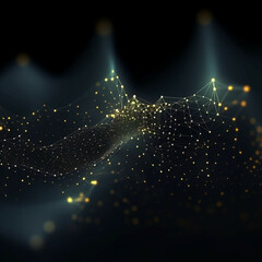 Abstract technology particles mesh background