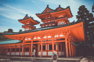 Fototapeta premium Heian Jingu Shrine temple in Kyoto, Japan