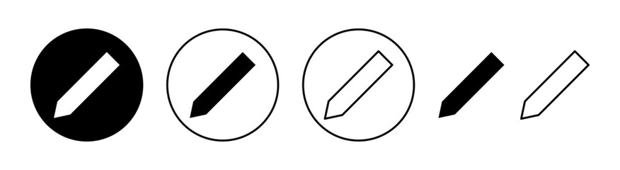 Pencil icon set for web and mobile app. pen sign and symbol. edit icon vector