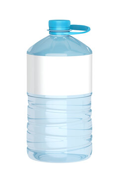 Big water bottle isolated on white background
