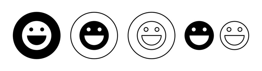 smile icon set for web and mobile app. smile emoticon icon. feedback sign and symbol