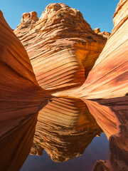 Entering the Wave after a long hike in the Coyote Buttes region of Utah and Arizona
