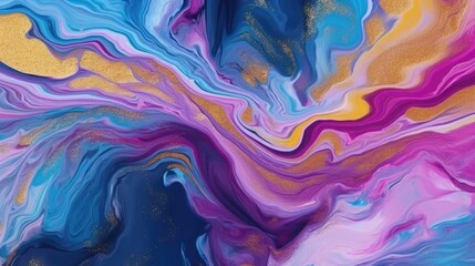 Liquid marble texture mixture of acrylic paints made with Generative AI