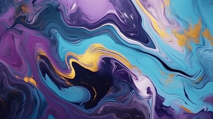 Fototapeta premium Liquid marble texture mixture of acrylic paints made with Generative AI
