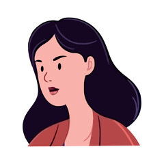 Elegant fashion model with brown hair