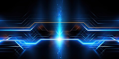 Obraz premium Futuristic glowing light abstract tech background made with Generative AI made with Generative AI