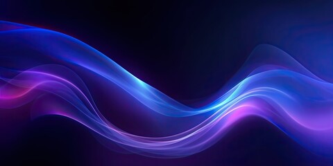 Dark blue abstract background with ultraviolet neon made with Generative AI