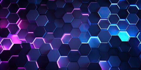 flat line Hexagons pattern design made with Generative AI