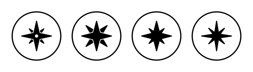 Obraz premium Compass icon set illustration. arrow compass icon sign and symbol