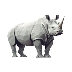 Fat rhinoceros standing