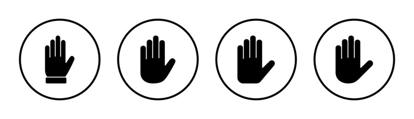 Hand icon set illustration. hand sign and symbol. hand gesture